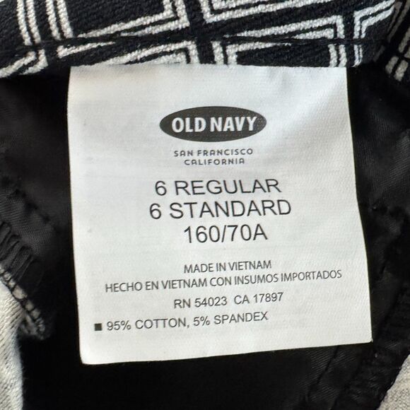 New Old Navy The Pixie Mid-Rise Geometric Ankle Pants Women's Size 6 - Picture 9 of 11